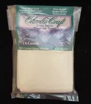 Charles Craft Cross Stitch Fingertip Towel - 14 Count - Ivory