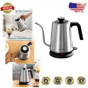 Stainless Steel Gooseneck Kettle with Thermometer - 1000W for Perfect Brewing