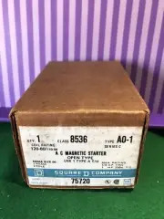 NOS SQUARE D SIZE 00 MOTOR STARTER 8536AO1 120VCOIL 1PH 230VOLT 1HP SHIPS FREE