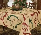 Holiday Tablecloth Mixed Poinsettia Christmas Table Décor Printed Design 4 Sizes