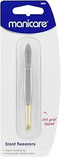 Manicare Slant Tip Tweezer, Gold