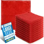 Microfiber Cleaning Cloth, Large Size 40X40Cm, Super Absorbent Lint Free Microfi