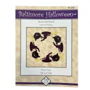 Baltimore Halloween Quilt Block of the Month Four - Hats Cats Wreath - P3 Design