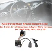 12Pin Car AUX Bluetooth 5.0 Adapter Module Cable + Mic For BMW E87 E90 E63 E65 (for: BMW)