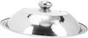 Stainless Steel Cooking Pot Lid Household Wok Cover with Comfortable Handle Easy to Clean and Store Kitchen Supply for Home Cooking