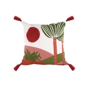 Maine & Crawford Belicia 50x50cm Sun Ad Palm Cotton Cushion w/ Tassel Pillow