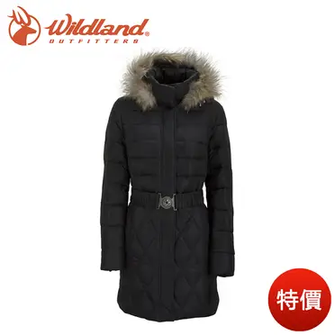 Wildland 荒野 女款 中長版 貉子毛保暖羽絨外套 (92101)