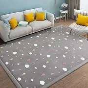 N&V 1.25" Thick Baby Play Mat with Non-Slip Backing,Large Foam Padded Play Area Rug Coral Velvet Crawling mat for Bedroom Dormitory Yoga, Home Decor for Living Room, Nursery 95"×78"