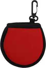 LOORGVEL Portable Neoprene Golf Ball Cleaner Pouch with Hook Convenient Golf Ball Holder for Easy Outdoor Sports Cleaning Protection for Accessories and Organizing