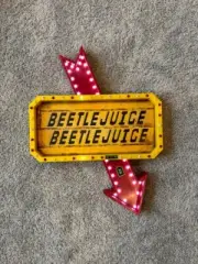 NEW Beetlejuice 26” Light Up Marquee Sign LED Prop Spirit Halloween Decoration
