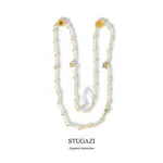 STUGAZI 'ELEGANT ADORATION'' 香檳金長珍珠項鍊 吳亦凡 GD MIKIMOTO