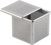 Mini Pullman Loaf Pan, Perforated, with Lid, Easy to Clean, for Baking, Roasting, Puff Pastry, Baking Tray, Tartlet Pan, 6x6x6cm