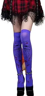 [NikkOh] Women's long stockings thin overknee thigh highs, black lace lengthened thigh root red edge black silk