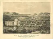 University of Virginia, Charlottesville 1856 - Reproduction Birds Eye View