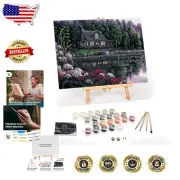 Luxury Paint by Numbers Kit on Framed Canvas - All in 1 Set for Beginners & Pros