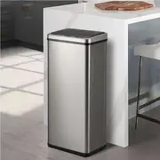 Oikiture 60L Motion Sensor Bin Automatic Rubbish Trash Can Kitchen Silver