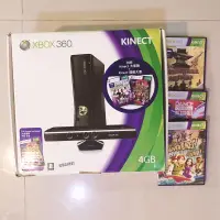 在飛比找蝦皮購物優惠-XBOX360 Kinect/二手附三個遊戲片