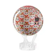 Mova mysterious globe MANEKI-NEKO RED 11.4cm 4.5" Japan limited