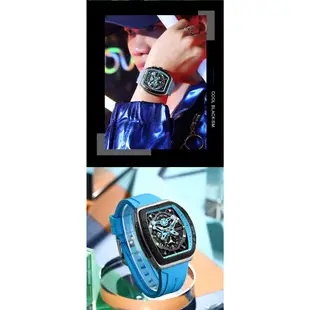 全新 CURREN 原創男士手錶頂級品牌計時碼表夜光指針錶盤矽膠錶帶時尚休閒商務運動石英防水 8443 X