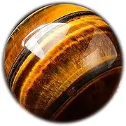 LoKori Home Decor Natural Crystal Ball Yellow Tiger Eye Stone Ball Table Top Display Healing Crystals Sphere Mini Crystals for Home Halloween Christmas Ornaments,7cm/2.7in
