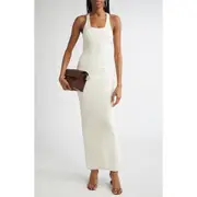 Jacquemus La Robe Scala Racerback Body-Con Tank Dress in Off-White at Nordstrom, Size 2 Us