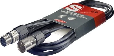 2 STAGG SMC10 33FT 10M HIGH QUALITY MICROPHONE CABLE BLACK 2 PACK