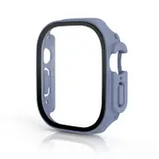 Nevenka Screen Protector Case with Tempered Glass Film For Apple iWatch 8 Ultra -Lavand