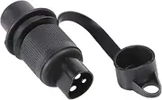 Generic Plug Socket Trailer Connector Adapter 3 Pin 12V RV Fitment Waterproof Tractor Plug for Auto Electrical Caravan Truck Van, Plug