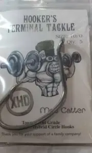 Hookers Terminal Tackle MAD CATTER 10/0 XHD Catfish Hybrid Circle Fishing Hooks