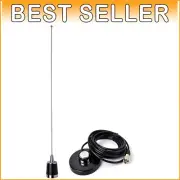 VHF/UHF Dual Band Antenna for Mobile Radios - Easy Install with Magnetic Base