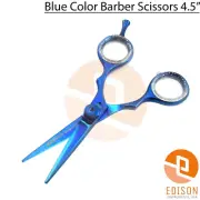 Small Barber Scissors Salon Shears Beard Mustache Trimming Styling Blue Color