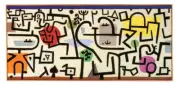 ADVERTISING 1987 MAJOR EXHIBIT SURREALIST ART MOMA PC "RICH HARBOR" PAUL KLEE