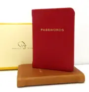 PASSWORDS Mini Notebook Leather Cover 160 Tabbed Pages Post Miniatures RED