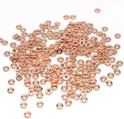 [SASHUN] YU 4MM Small Round CCB Beads Spacer Loose Beads Silver Plated CCB Square Beads Spacer Beads Jewelry Accessories T311 (Color : Gold Rose, Item Diameter : 2000pcs)