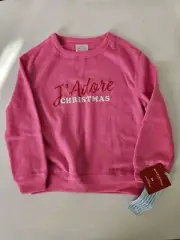 Girls Sweater Pullover Pink Size 4-5T Sleepwear Christmas