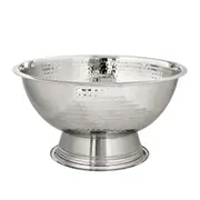 J.Elliot Home Alfie 40cm Stainless Steel Champagne Bowl Storage Hammered Chrome