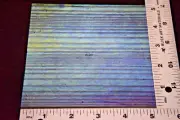 1101.46 - 5" x 5" ACCORDION TEXTURE ON CLEAR IRIDIZED 3mm BULLSEYE GLASS 90 COE