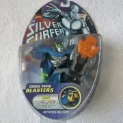 1997 Marvel Comics The Silver Surfer RAZE Light Up Cosmic Shield Blaster Toy Biz