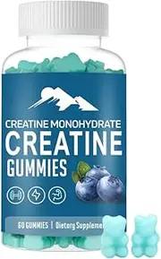 Lonely Mountain | Creatine Monohydrate Gummies - 3000mg – Premium Vegan Muscle & Brain Support – Blueberry Flavor – Strength, Focus & Recovery Booster – High Absorption – No Bloating – Made for Athletes & Thinkers – 1 Month Supply