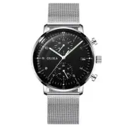 Waterproof Curved Screen Watch with Stainless Steel Case and Quartz Movement