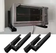 Black Wall Mount Bracket, Microwave Oven Shelf, Expandable And Foldable Kitchen Oven Rack, Suitable For All Microwaves