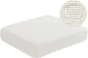 Water Repellent Sofa Couch Cushion Covers Sofa Seat Slipcover Suitable for 1/2/3 Setaer Furniture Protector, Non Slip Small Checks, White