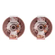 2PK Wiltshire Rose Gold Non-Stick Round Bundt Pan Oven Safe Baking Tin 21cm