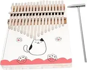 GOOHOCHY Small Acrylic Kalimba Key Mini Thumb Piano with Cartoon Design Portable Transparent Musical Instrument for Family Gatherings Travel Outdoor Fun