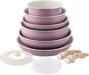 Pots and Pans Set Nonstick - Kitchen Cookware Sets Detachable Handle Pot and Pa