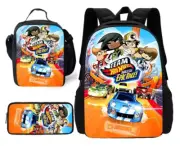 Cartoon Anime Car Race Wheels School Bag Backpack Hot For Kids