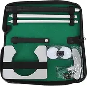 Portable Putter Set Zinc Aluminum Alloy Adjustable Right Handed Putting Practice Putter Kit with Hole Cup and Balls for Indoor Outdoor Golf Training