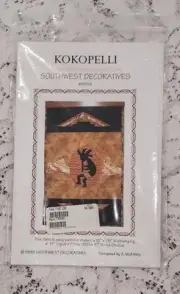 Southwest Decorative Kokopelli Applique Wallhanging Pillow Pattern Vintage 1999