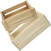 GLSTOY Rustic Wooden Storage Boxes Cube Storage Containers Supermarket Crate Desktop Crate