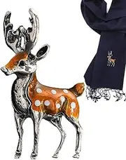 [TQEBWUS] Reindeer Brooch - Stylish Deer Lapel Pin,Dress Shirt Brooch for Girls, Elegant Deer Brooch Pin for Christmas New Year Decorations